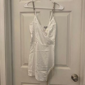 Femme luxe white embellished dress